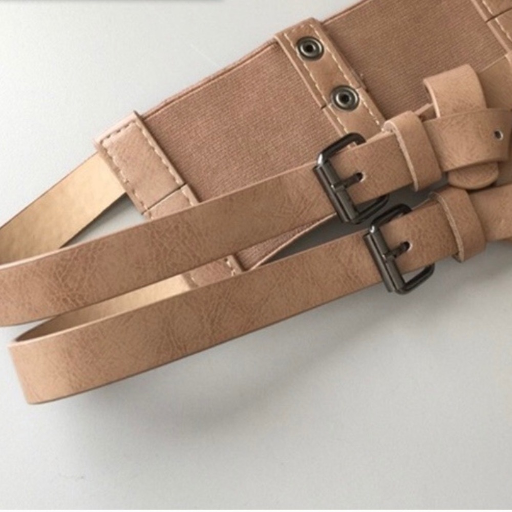 Double Buckle Elastic Waist Belt